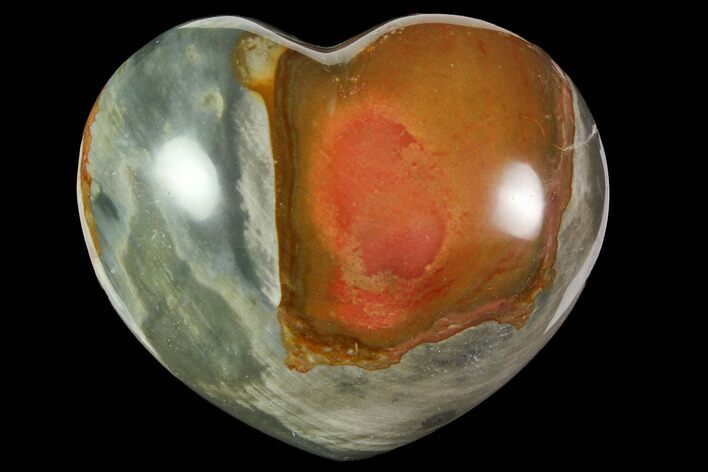 Wide, Polychrome Jasper Heart - Madagascar #118617